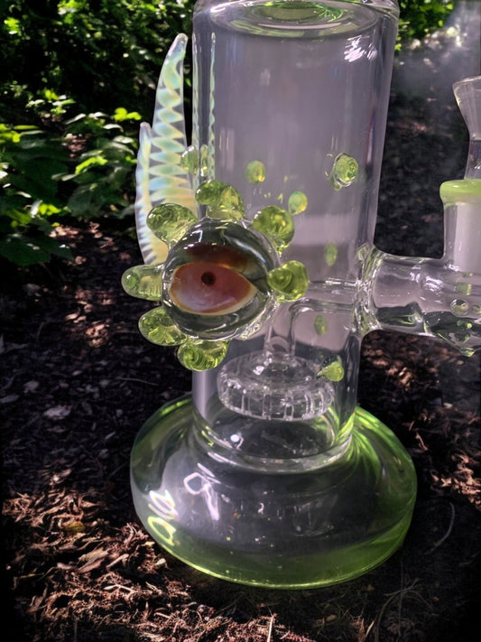 1 x 17 Verdant Cyclops Matrix Perc Rig with Sculpted Horn Handle