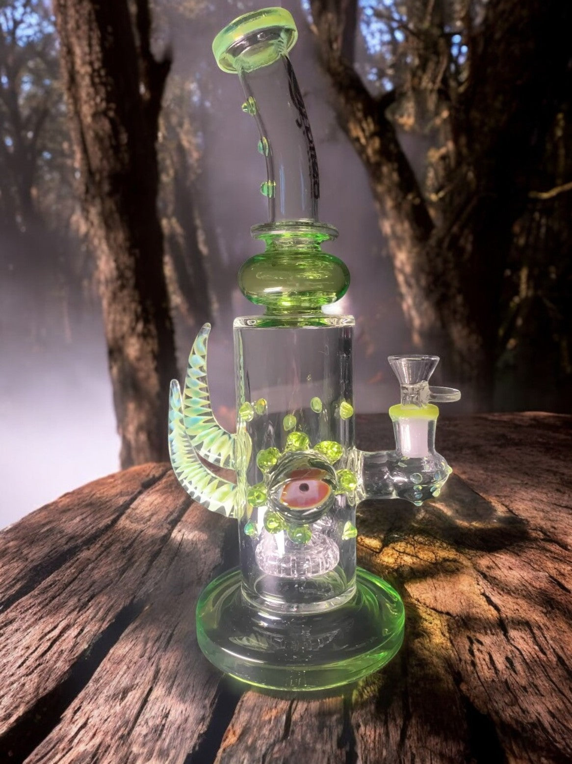 1 x 17 Verdant Cyclops Matrix Perc Rig with Sculpted Horn Handle